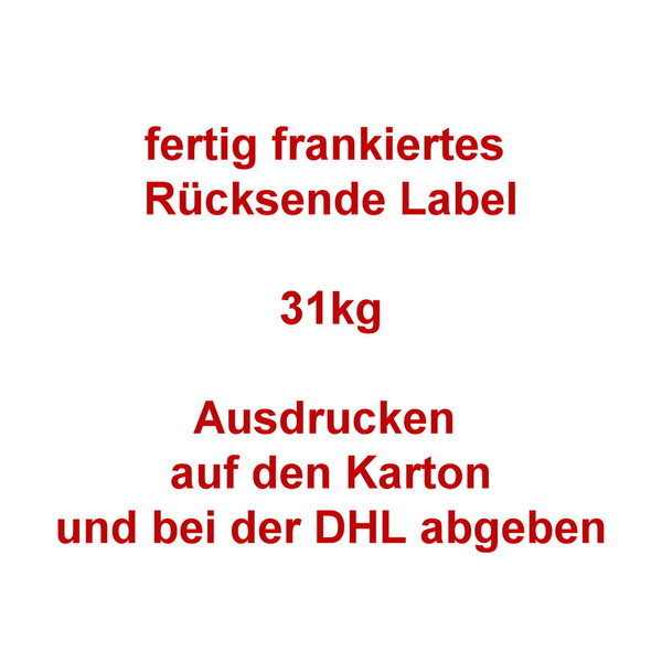 Rücksendelabel DHL bis 31kg